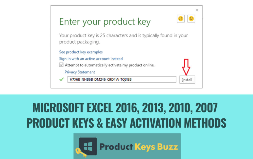 excel product activation failed